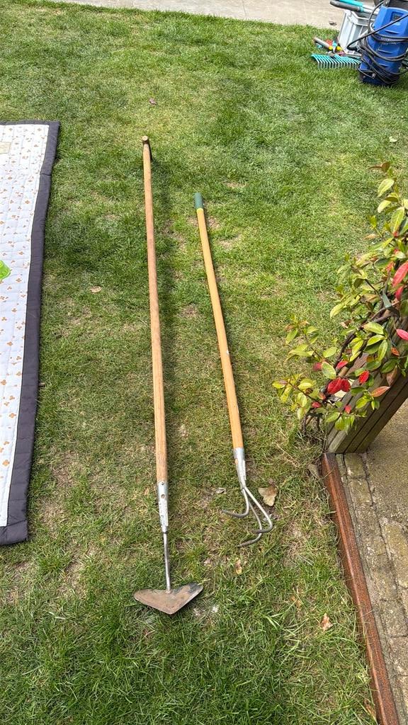 Schoffel en tuinkrabber, Tuin en Terras, Ophalen, Zo goed als nieuw, Schoffel