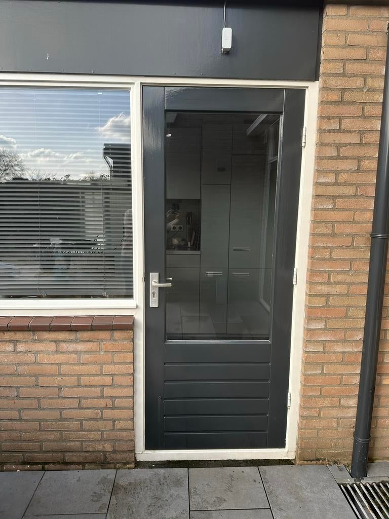 Buitendeur met HR glas - 200,5x82 cm, Ophalen, Gebruikt, 80 tot 100 cm, 200 tot 215 cm