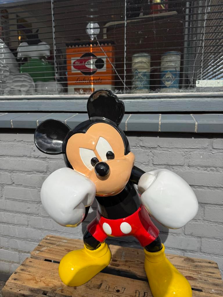 Groot Mickey Mouse Beeld - Bokser - Disney Decoratie, Ophalen, Beeldje of Figuurtje, ., Zo goed als nieuw
