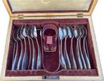 Antieke zilveren theelepels in origineel mahonie kistje, Antiek en Kunst, Verzenden