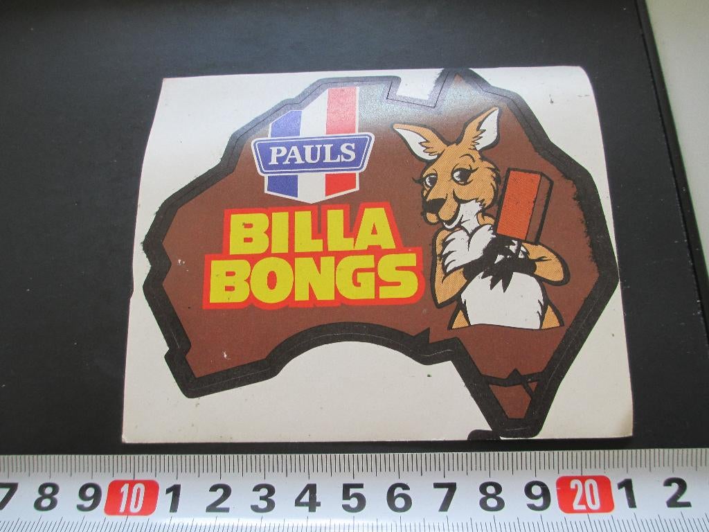 sticker pauls billa bongs ijs kangoeroe australië, Ophalen, Zo goed als nieuw