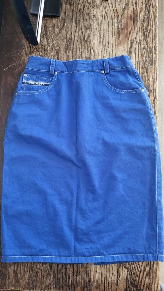 Vintage Burberry rok - Blauw, Maat 38/40 (M), Blauw, Ophalen of Verzenden, Gedragen