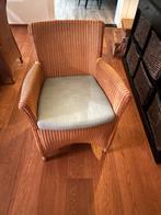 Set van 4 loom eetkamerstoelen met losse zitting, Gebruikt, Bruin, Riet of Rotan, Ophalen of Verzenden