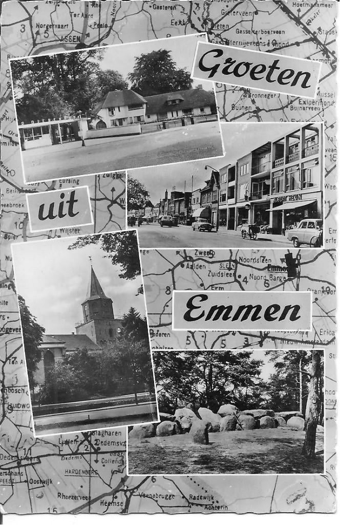Groeten uit Emmen., Ophalen of Verzenden, 1960 tot 1980, Gelopen, Drenthe