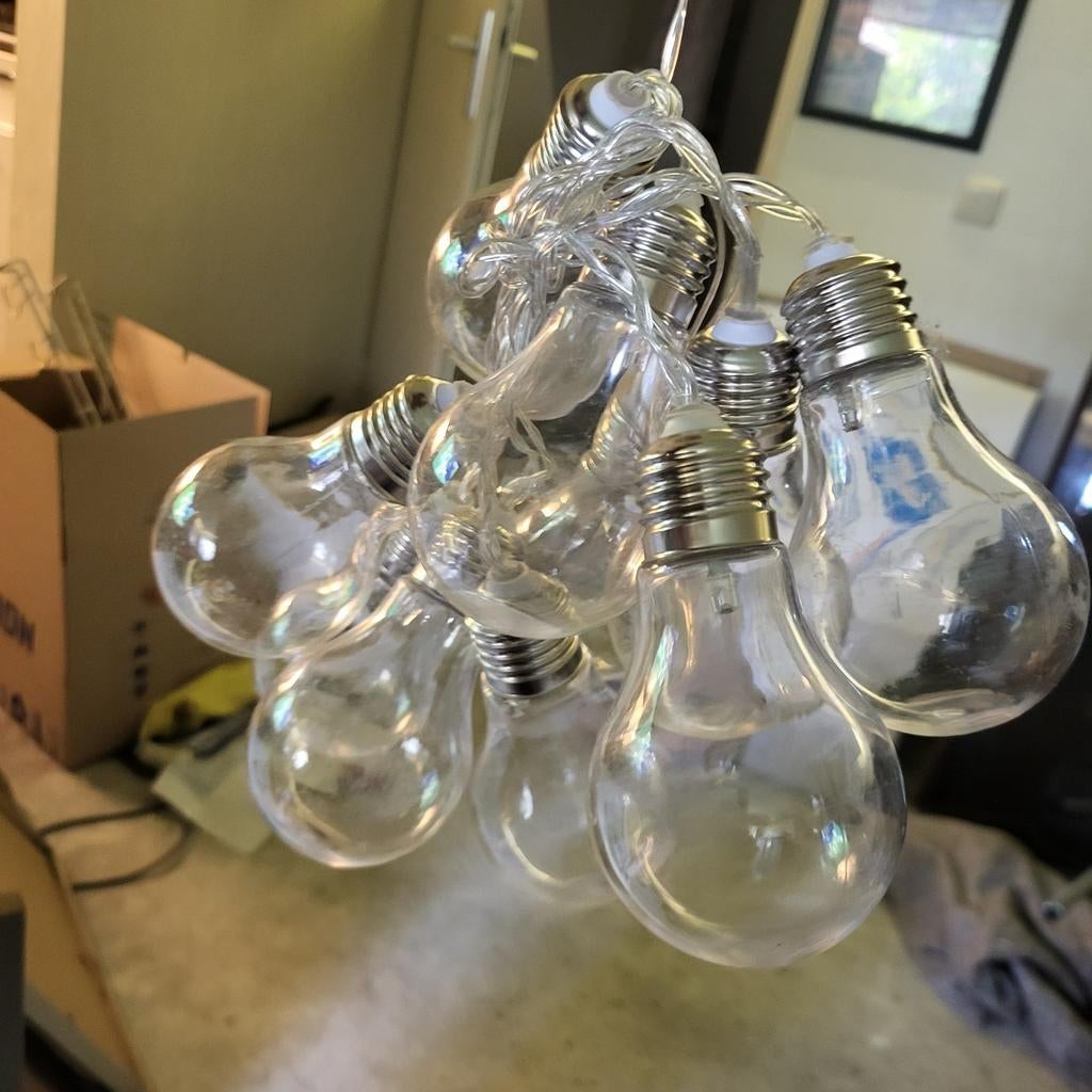 10 LED lampjes met snoer., Ophalen of Verzenden, Gebruikt, Sfeervol, Decoratief