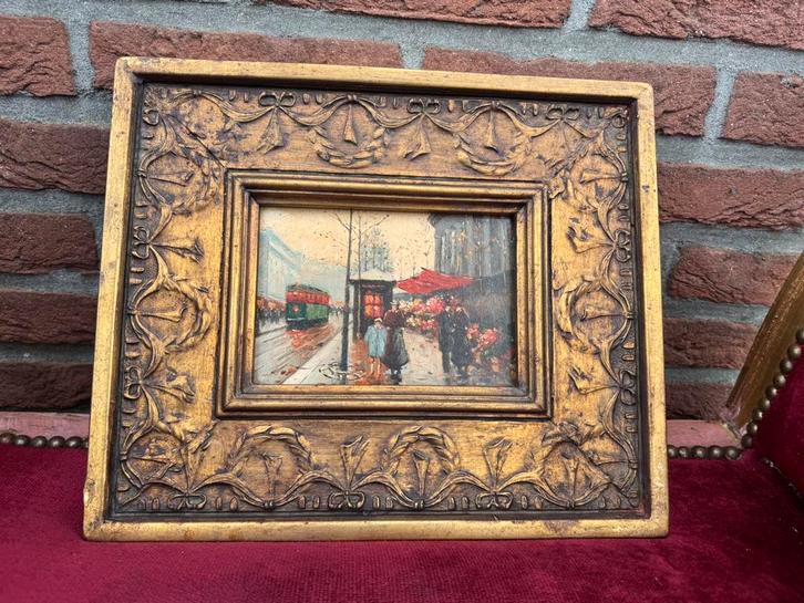 fraai schilderij: stadsgezicht van Parijs, Antiek en Kunst, Kunst | Schilderijen | Klassiek, Ophalen of Verzenden