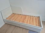 IKEA FLEKKE Bedbank met 2 lades + 2 matrassen (80x200), Ophalen, Gebruikt, Wit, Tweepersoons