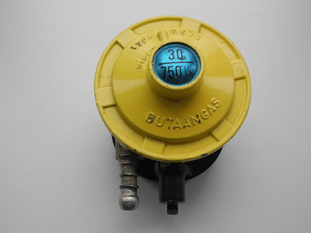 Gasdrukregelaar met slangtule – Gimeg type GG73 – 30 mbar, Ophalen of Verzenden, Gebruikt