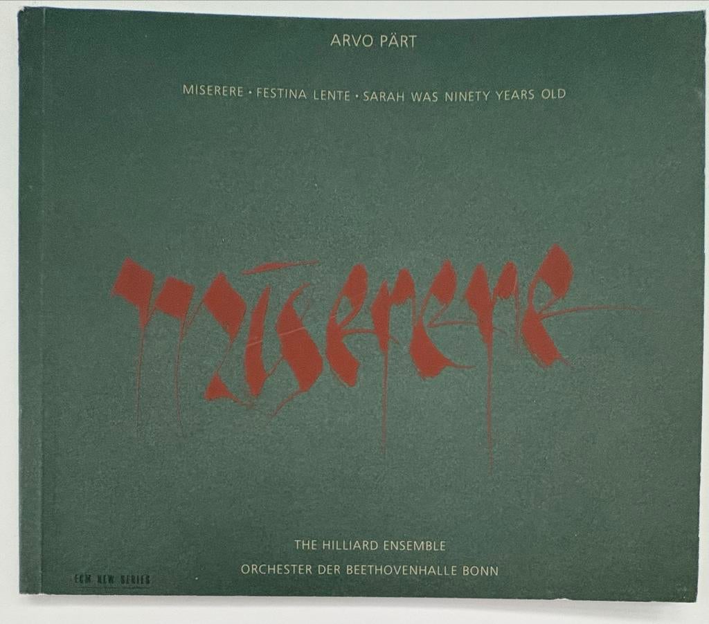 Arvo Pärt - Miserere - CD The Hilliard Ensemble, Cd's en Dvd's, Ophalen of Verzenden, Modernisme tot heden, Gebruikt, Vocaal