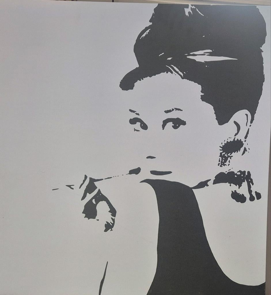 Audrey Hepburn Pop Art Canvas Schilderij, Ophalen, Zo goed als nieuw, Schilderij