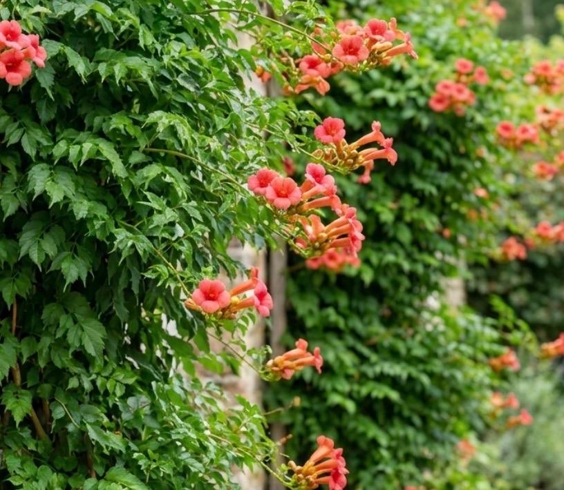 Trompetplant - Klimplant met prachtige bloemen, Ophalen, Volle zon, Vaste plant, Klimplanten