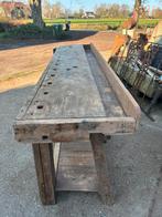 Timmermanswerkbank of industriële houten werkbank sidetable, Ophalen of Verzenden