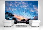 Herten fotobehang zonsondergang, Antilopen, *Fotobehang4you, Verzenden, Minder dan 10 m², Natuur, herten, antilopen, zonsondergang