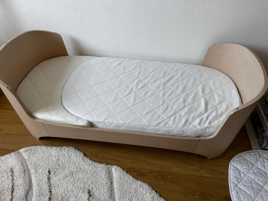 Leander Meegroei Ledikant Classic Whitewash - 3 bedden in 1, Ophalen, Zo goed als nieuw, Ledikant