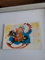 WILL BERG.  INDIAAN OP HOBBELPAARD, Verzamelen, Ansichtkaarten | Themakaarten, Ophalen of Verzenden