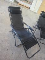 2 stuks comfortabele verstelbare ligstoel - Zwart, Ophalen of Verzenden, Gebruikt, Metaal, Verstelbaar