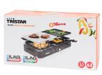 Tristar raclette- en gourmetset met steengrill, Ophalen of Verzenden, Nieuw, 8 personen of meer