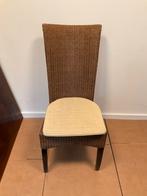 6 Lloyd Loom eetkamerstoelen met kussens, Ophalen of Verzenden, Gebruikt, Bruin, Vijf, Zes of meer stoelen