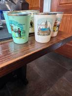 6 oude jenever borreltjes van plastic, Ophalen of Verzenden