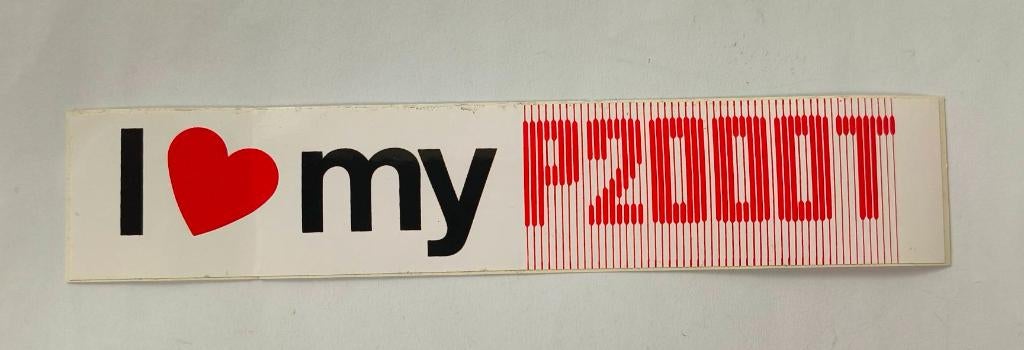 Sticker I Love my P2000T (eerste Philips homecomputer 1981), Ophalen of Verzenden, Zo goed als nieuw, Merk
