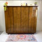 Royale midcentury vintage kledingkast hang leg linnenkast, Ophalen, Met deur(en), Gebruikt, Overige materialen