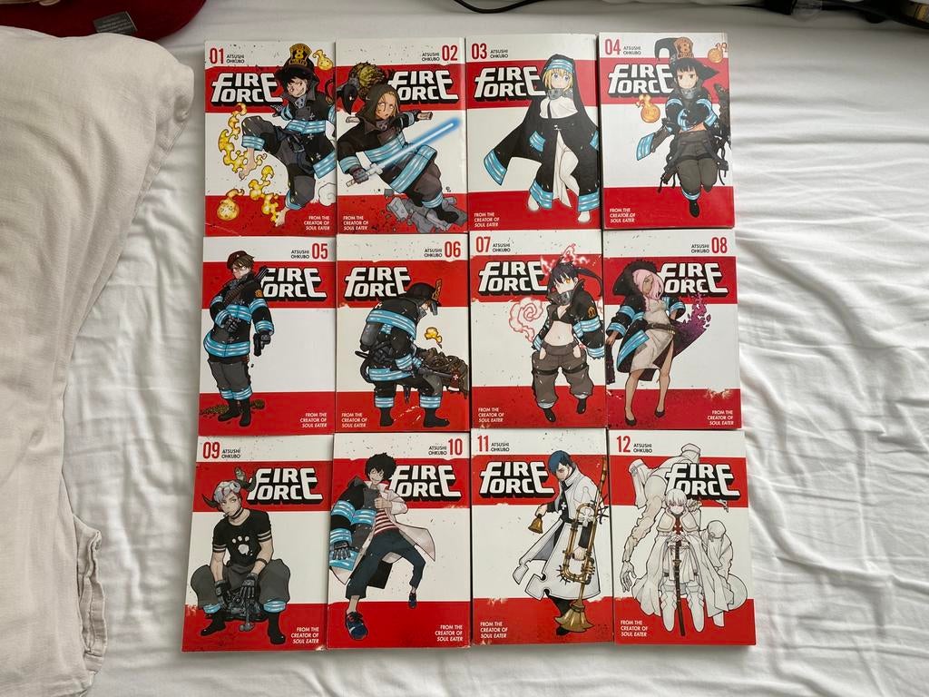 Fire Force manga set vol. 1 t/m 12 Engels, Boeken, Strips | Comics, Meerdere comics, Ophalen of Verzenden, Zo goed als nieuw, Japan (Manga)