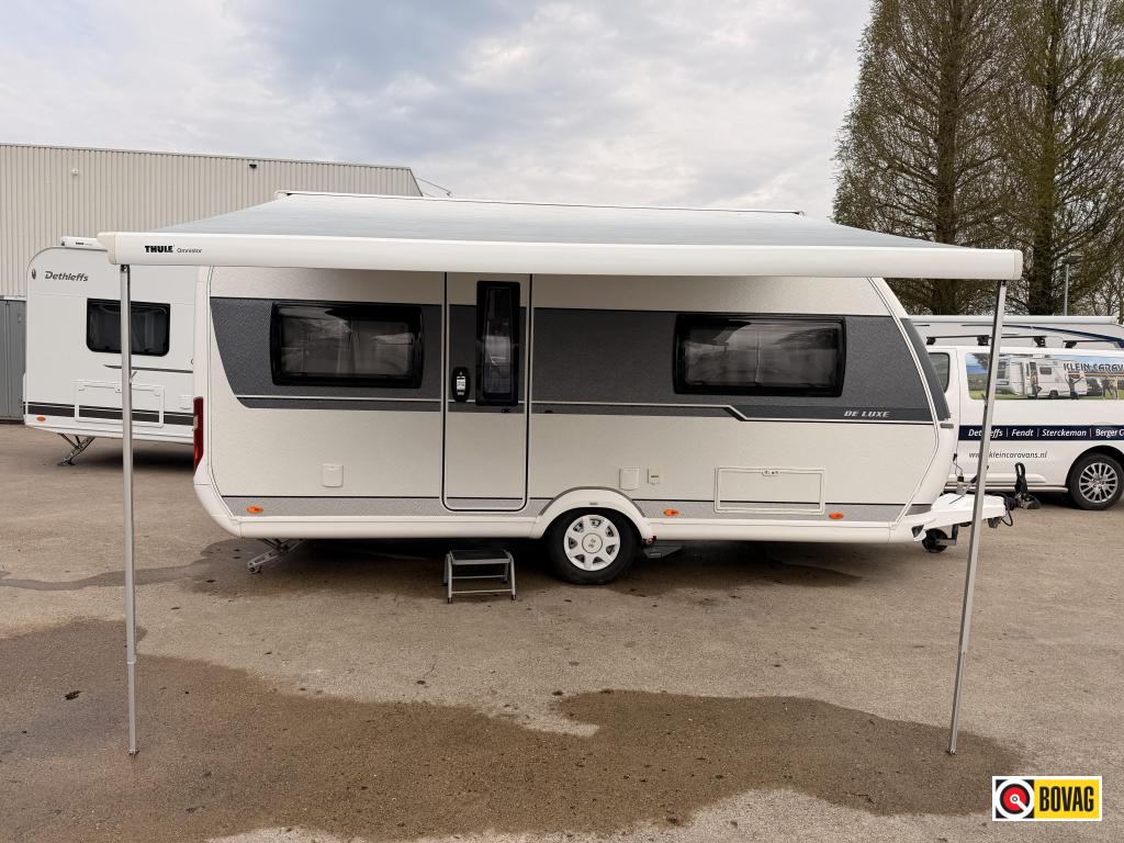 Hobby De luxe Easy 460 UFE +mover+luifel+vloerverwar, Rondzit, Bedrijf, 5 tot 6 meter, Schokbreker
