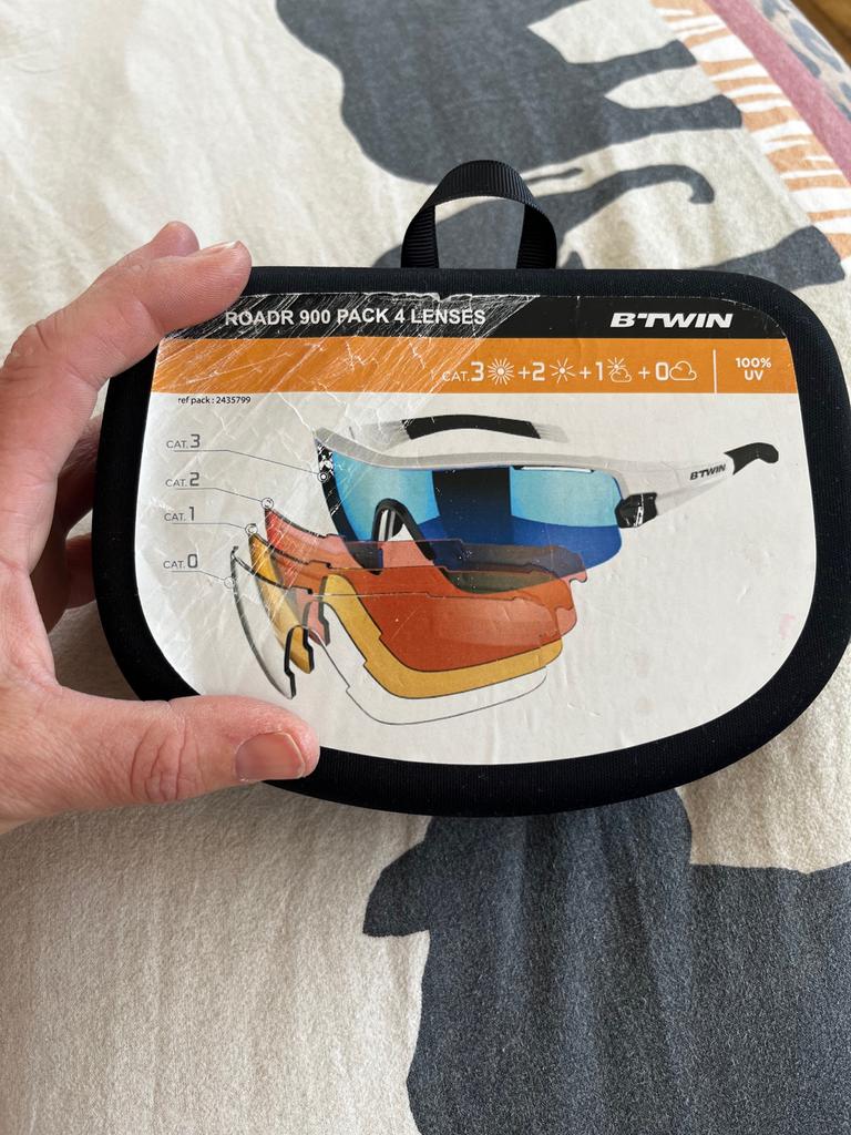 Decathlon B'Twin Roadr 900 zonnebril glazen (4 stuks), Gebruikt, Zonnebril, Overige kleuren, Ophalen
