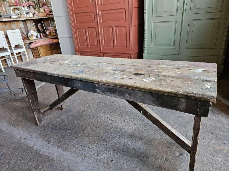 stoere side-table ``WOONWINKEL RUSTIEK``, Huis en Inrichting, Tafels | Sidetables, Gebruikt, 25 tot 50 cm, 150 tot 200 cm, Rechthoekig