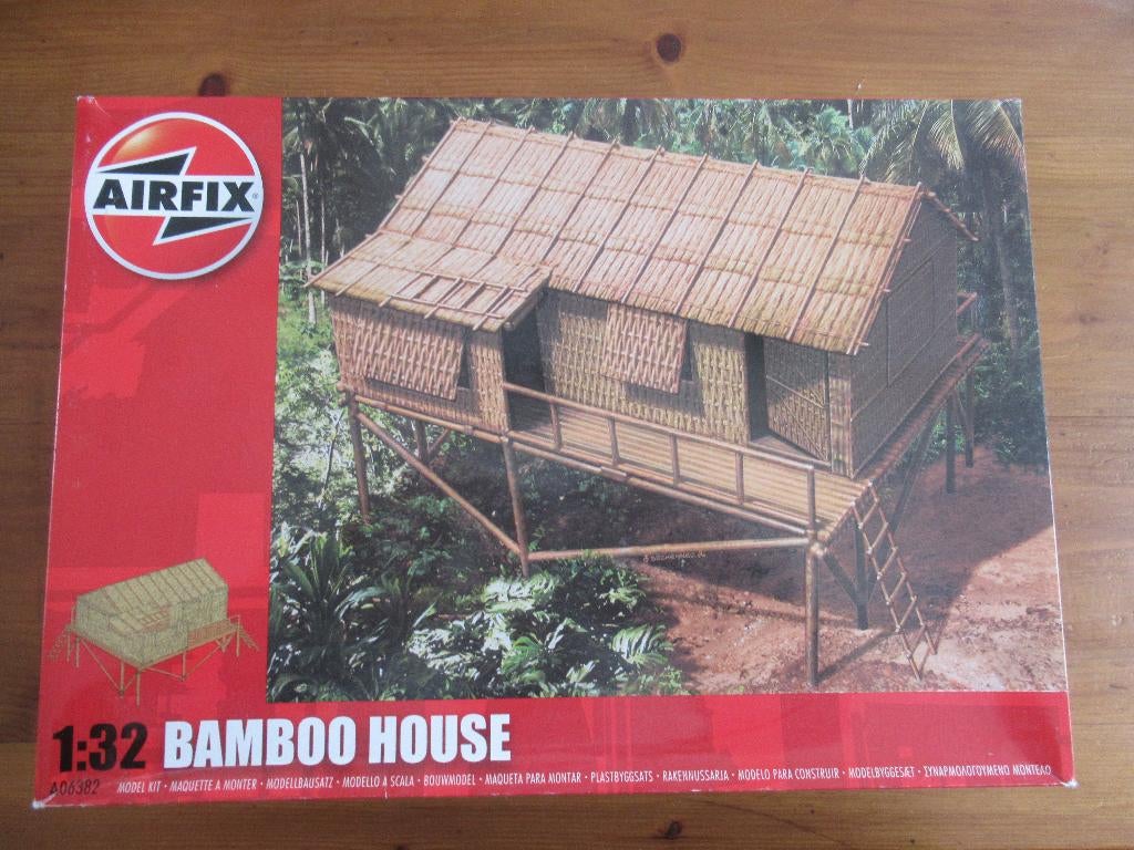 Bamboo House  (Airfix 1/32), Hobby en Vrije tijd, Modelbouw | Figuren en Diorama's, Ophalen of Verzenden, Zo goed als nieuw, 1:35 tot 1:50