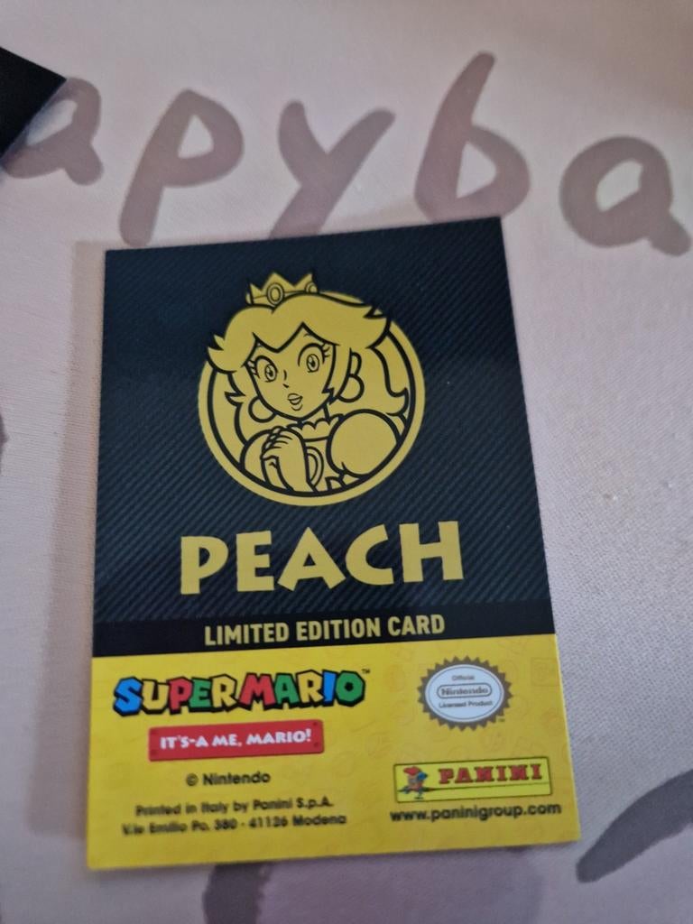 Mario Limited edition kaart ~ panini, Ophalen of Verzenden, Zo goed als nieuw, Plaatje