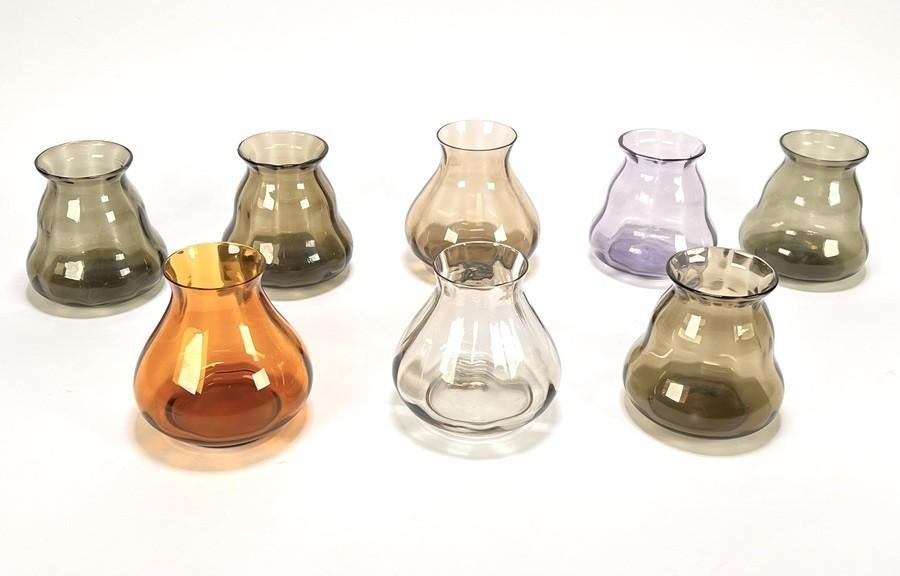 1090. Glazen vaasjes, ca. 1970, Ophalen of Verzenden