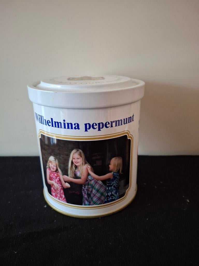 Blik Wilhelmina pepermunt, Verzamelen, Blikken, Ophalen of Verzenden, Gebruikt, Overige