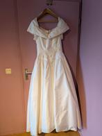Vintage trouwjurk maat 38, Ophalen of Verzenden, Zo goed als nieuw, Wit, Trouwjurk