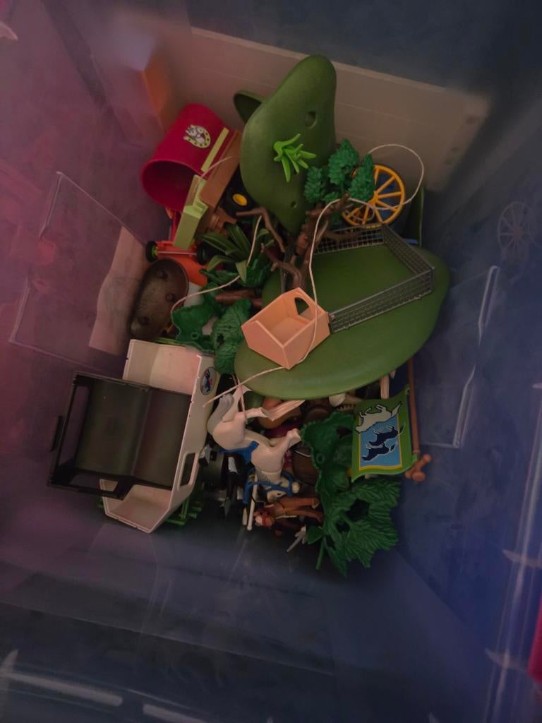 Grote doos met Playmobil onderdelen en dieren, Ophalen of Verzenden, Gebruikt, Los playmobil