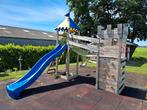 Groot speeltoestel met schommels, glijbaan, klimnet, Ophalen, Gebruikt, Klimnet