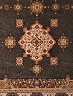 Vintage oosters wol Riad vloerkleed green oker 122x174cm, Gebruikt, 100 tot 150 cm, Klassiek, Oosters, Onbekend