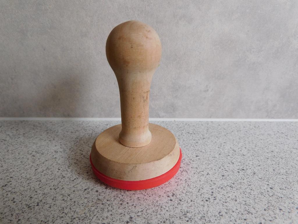 Koekjesstempel Hout met Siliconenkop JIP Rood, Ophalen of Verzenden, Zo goed als nieuw