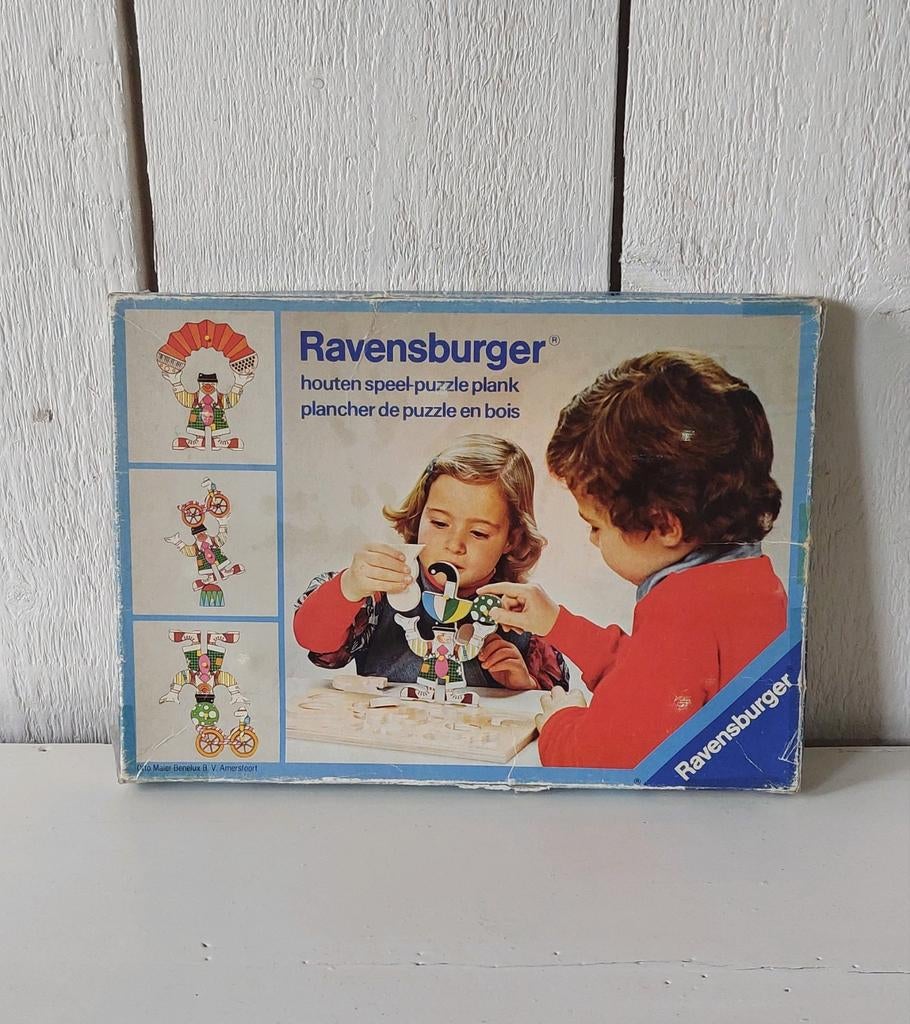 Vintage ravensburger puzzel hout met bijbehorende doos, Ophalen of Verzenden