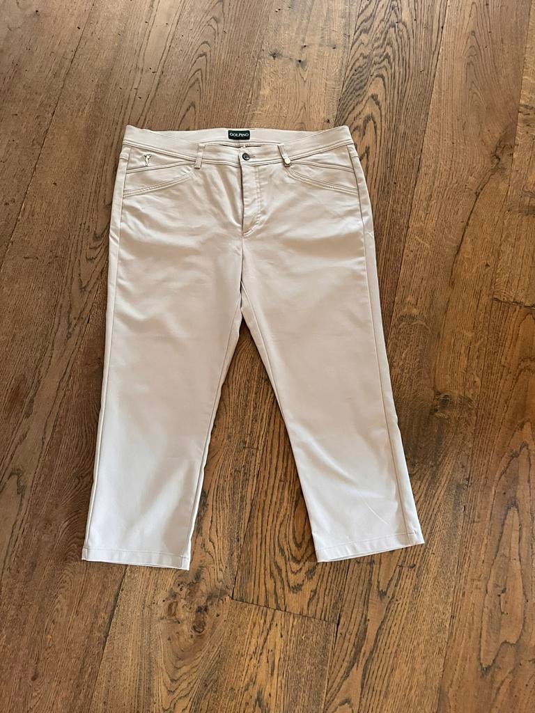 Golfino dames Capri zomerbroek maat 44 beige, Ophalen of Verzenden, Zo goed als nieuw, Kleding