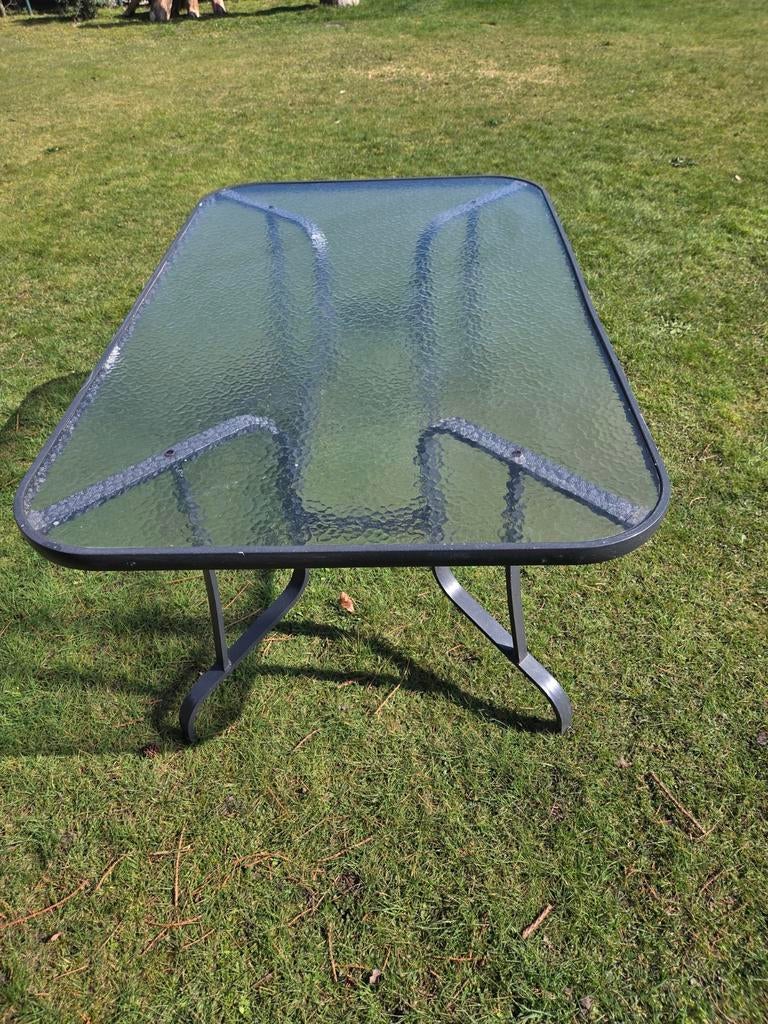 Glazen tuintafel (Bois le Duc) 97x153, Tuin en Terras, Ophalen, Gebruikt