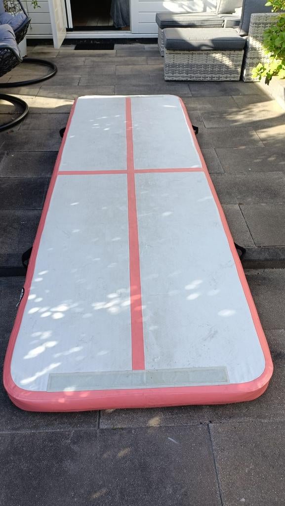 Airtrack North - Ideaal voor turnen en gymnastiek, Sport en Fitness, Turnen, Gebruikt, Kindermaat 122 t/m 140, Roze, Verzenden