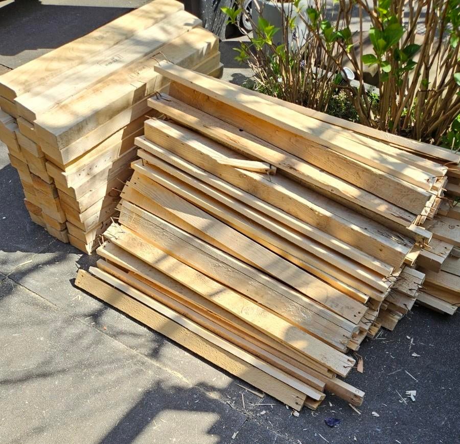 Hout van pallets, Doe-het-zelf en Verbouw, Hout en Planken, Ophalen of Verzenden, 50 mm of meer, Pallet, Minder dan 200 cm