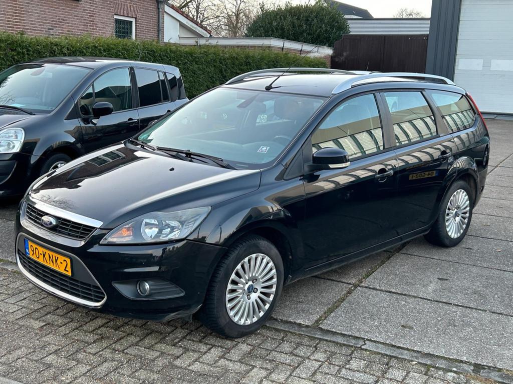 Ford Focus Wagon 1.8 Limited Flexi Fuel 2010 carplay! keyles, Auto's, Euro 5, Gebruikt, Zwart, 4 cilinders