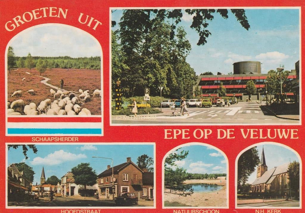 EPE Schaapsherder Hoofdstraat Kerk, Verzamelen, Ansichtkaarten | Nederland, Verzenden, 1980 tot heden, Gelopen, Gelderland