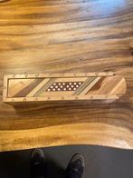 Houten dominospel,Cuba handgemaakt,mooi gekerfd, Hobby en Vrije tijd, Ophalen of Verzenden, Zo goed als nieuw