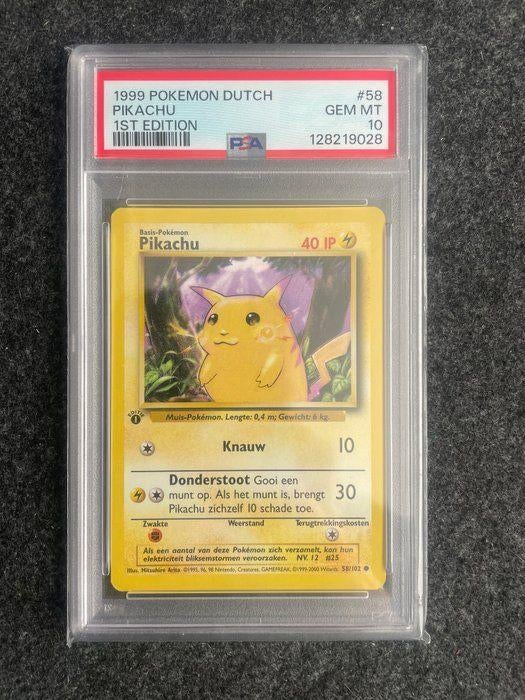PSA 10 1st Edition Pikachu, Hobby en Vrije tijd, Verzenden, Nieuw, Losse kaart
