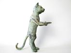 Groen gepatineerd beeld Kat butler n. Diego Giacometti, Antiek en Kunst, Ophalen of Verzenden