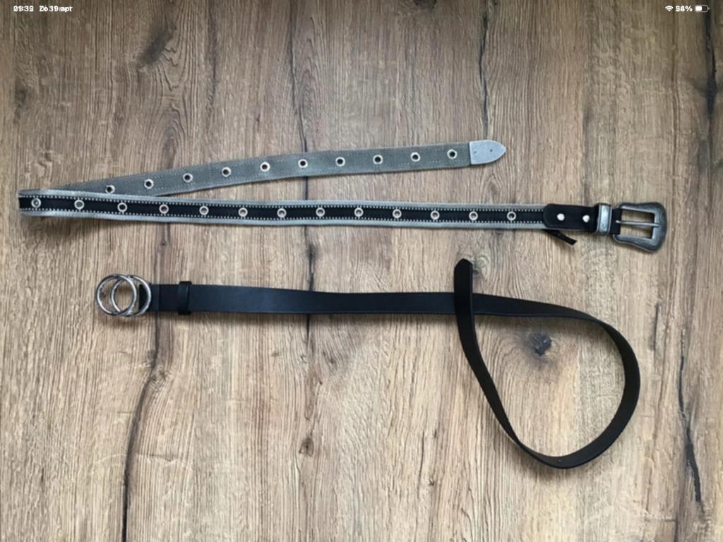 2 mooie riemen/ ceinturen. 1 koop., Kleding | Dames, Riemen en Ceinturen, Ophalen of Verzenden, Zo goed als nieuw, Zwart, 100 cm of meer
