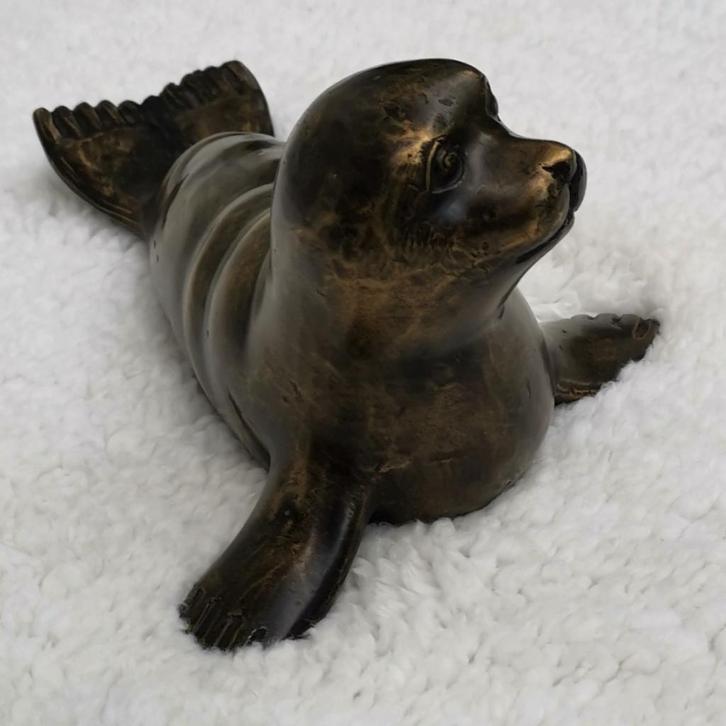 Beeld: Zeehondjes - Vlinders enz., Antiek en Kunst, Kunst | Beelden en Houtsnijwerken